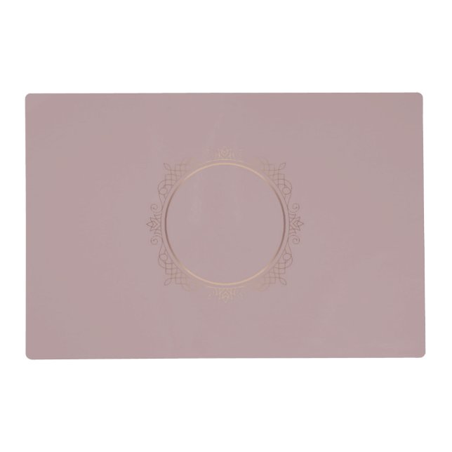 Rose Gold Elegant Custom Blank Template Placemat (Front)