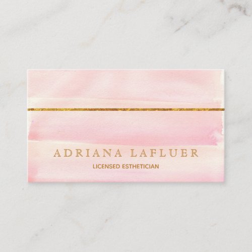 Rose Gold Elegant Day Spa and Salon Pink Business Card