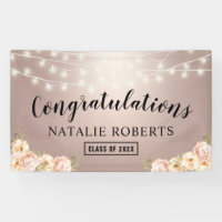 Rose Gold Elegant Floral Graduation Party