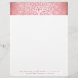 Rose Gold Elegant Lotus Mandala Yoga Letterhead<br><div class="desc">An Elegant Letterhead with a delicate and fine faux rose gold Mandala Lotus Floral design,  on a shining Rose Gold background. Perfect for Yoga Instructors and Center,  Reiki Master,  or Healers and Therapists. You can change the text and Monogram from the Personalize menu.   Original Design hand-drawn by SunFreeStar.</div>