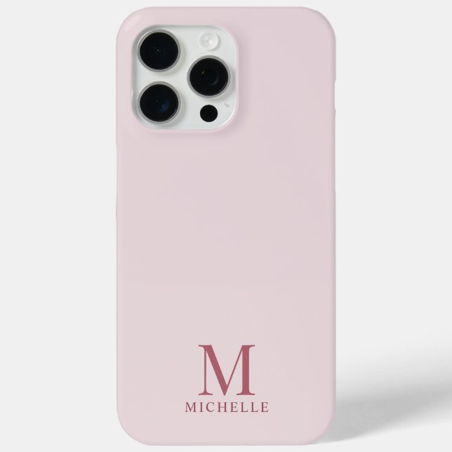 Rose Gold Elegant Monogram Modern Custom Template Case-Mate iPhone Case (Back)