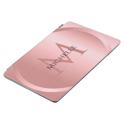 Rose Gold Elegant Monogram Modern Template iPad Air Cover