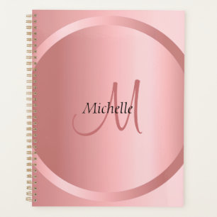 Rose Gold Elegant Monogram Modern Template Planner