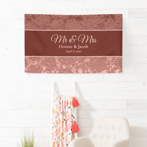 Rose Gold Elegant Photo Booth Wedding Banner