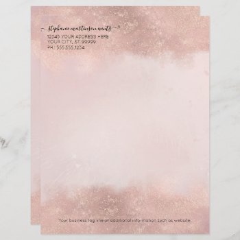 Rose Gold Elegant Professional Salon Hair Makeup Letterhead by EverythingBusiness at Zazzle