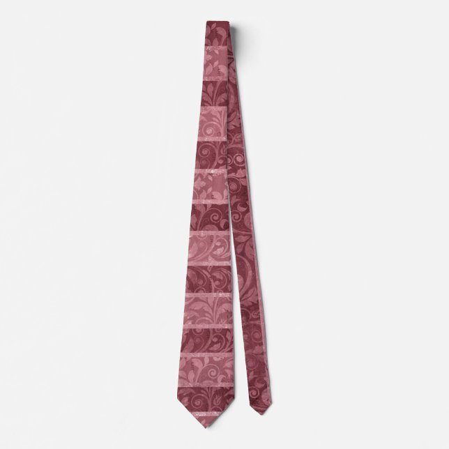 Rose Gold Elegant Stripes Design  Neck Tie (Front)