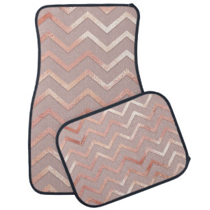 Rose gold: elegant vintage pattern. car floor mat