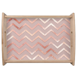 Rose gold: elegant vintage pattern. serving tray