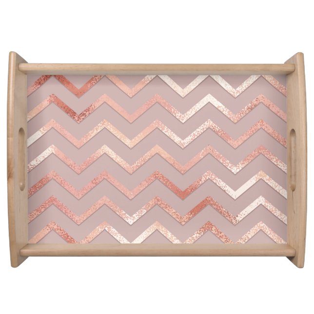 Rose gold: elegant vintage pattern. serving tray (Front)