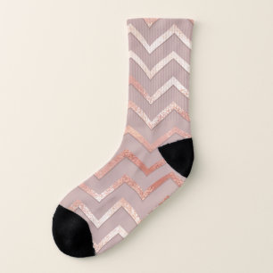 Rose gold: elegant vintage pattern. socks