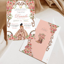 Rose Gold Elegant Western Charro Quinceanera