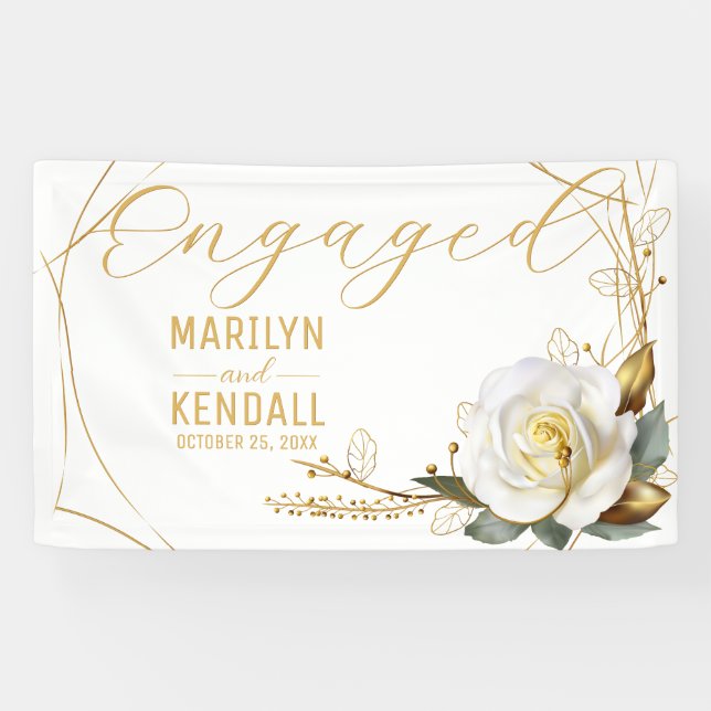 Rose Gold Engagement  Banner (Horizontal)