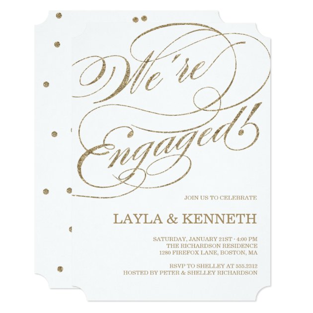 Rose Gold Engagement | Engagement Party Invitation