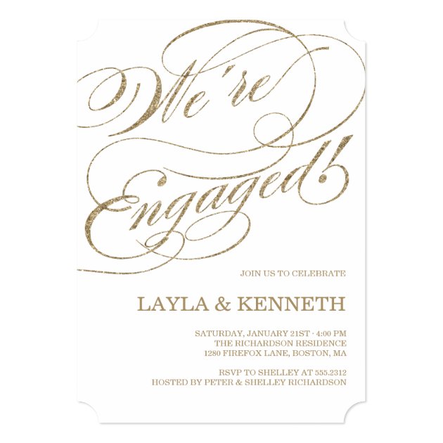 Rose Gold Engagement | Engagement Party Invitation