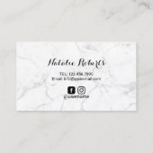 Rose Gold Eyebrow Salon Microblading Marble Business Card (Back)