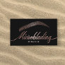 Rose Gold Eyebrow Salon Microblading Typography Business Card
