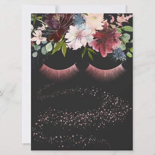 Rose Gold Eyelashes Floral | Pricing Flyer (Back)
