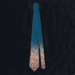 Rose Gold Fading Waterfall Ombre Glitter look Neck Neck Tie<br><div class="desc">This design may be personalized by choosing the Edit Design option. You may also transfer onto other items. This design does not contain actual glitter. Contact me at colorflowcreations@gmail.com or use the chat option at the top of the page if you wish to have this design on another product or...</div>