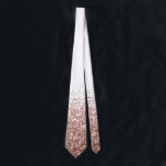Rose Gold Fading Waterfall Ombre Glitter Neck Tie<br><div class="desc">This design was created through digital art. It may be personalized by clicking the customize button and add text, images, or delete images to customize. Contact me at colorflowcreations@gmail.com if you with to have this design on another product. Purchase my original abstract acrylic painting for sale at www.etsy.com/shop/colorflowart. See more...</div>