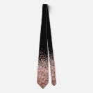 Rose Gold Fading Waterfall Ombre Glitter Neck Tie Rose Gold Fading Waterfall Ombre Glitter Neck Tie