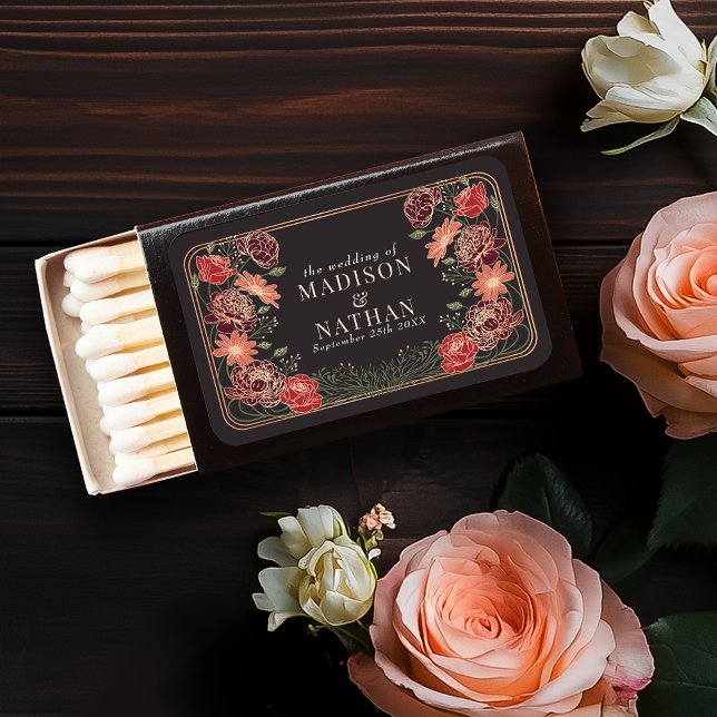 Rose Gold Fantasy Enchanted Garden Wedding  Matchboxes (Creator Uploaded)
