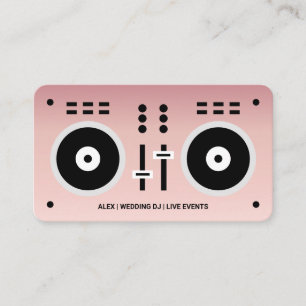 Rose Gold Faux 2020 DJ Controller Business Card