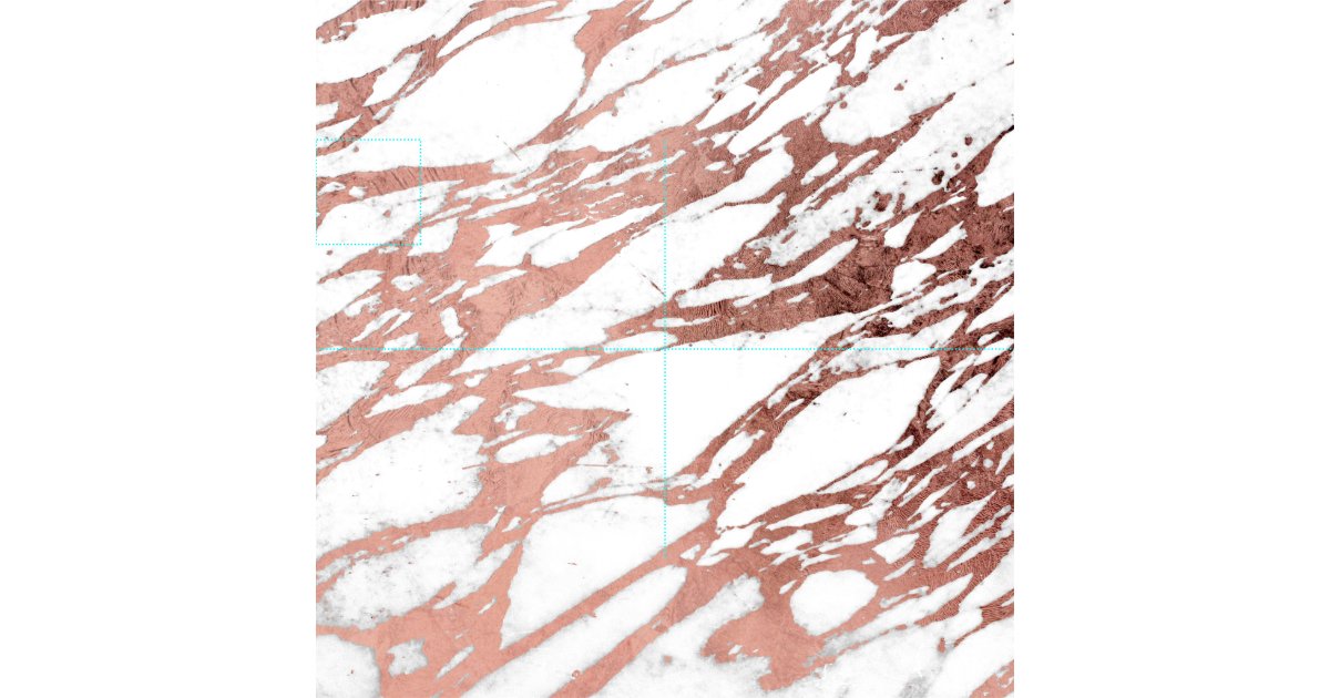Rose Gold Faux Foil and White Marble Pattern Fabric | Zazzle