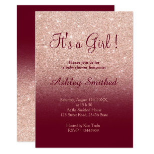 Elegant Pink Rose Baby Shower Invitations Zazzle