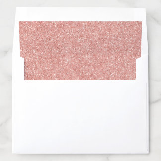 Rose Gold Faux Glitter envelope liners