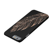 Rose Gold Faux Glitter Feather Case-Mate iPhone Case (Bottom)