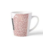 Rose Gold Faux Glitter Marble Monogrammed