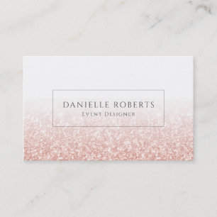 Rose-gold faux glitter ombre business card