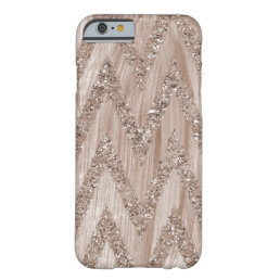 Rose Gold Faux Glitter Paint Chevron Abstract Barely There iPhone 6 Case