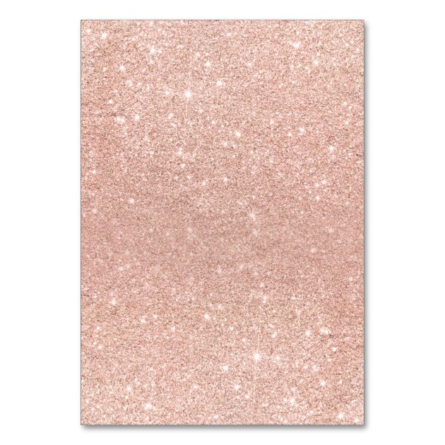 Rose Gold Faux Glitter Pink Ombre Wedding Place Card