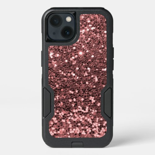 Rose Gold Faux Glitter Sparkle Shine Print iPhone 13 Case