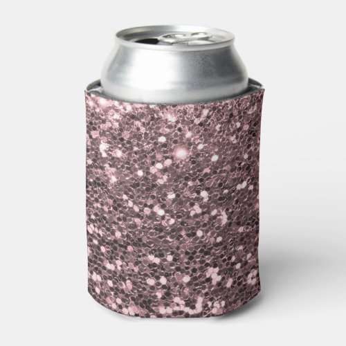 Rose Gold Faux Glitter Sparkles Can Cooler