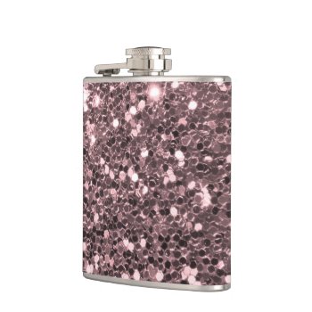 Rose Gold Faux Glitter Sparkles Hip Flask by glamgoodies at Zazzle