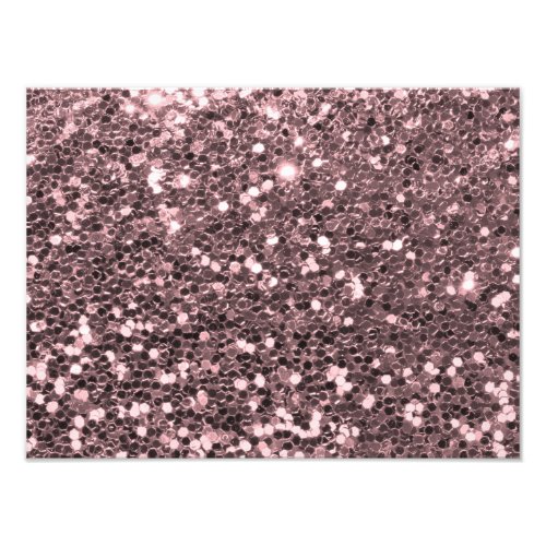 Rose Gold Faux Glitter Sparkles Photo Print