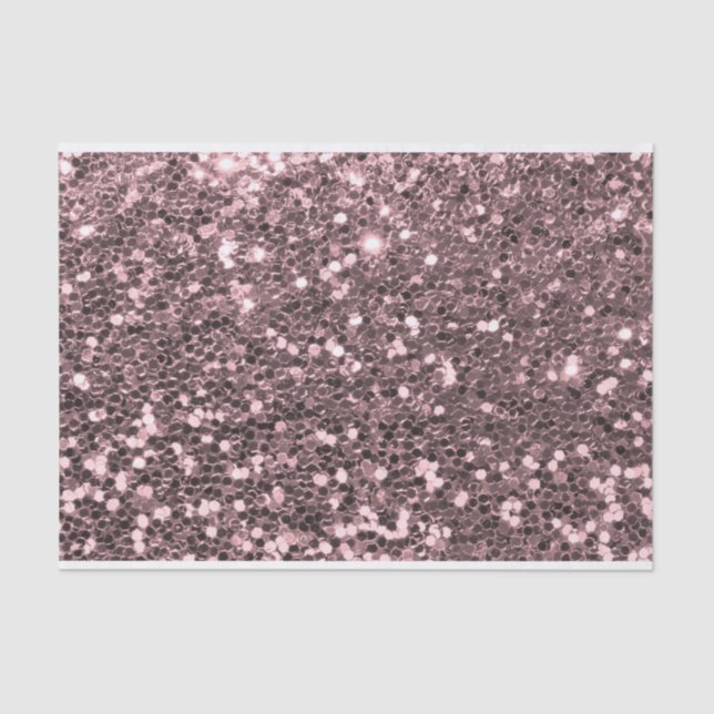 Rose Gold Faux Glitter Sparkles Tissue Paper (Front)