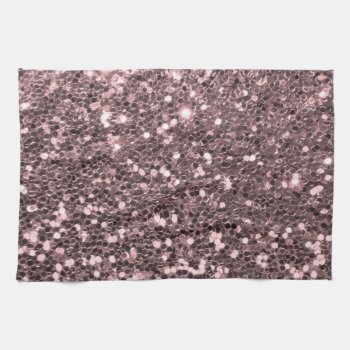Rose Gold Faux Glitter Sparkles Towel by glamgoodies at Zazzle