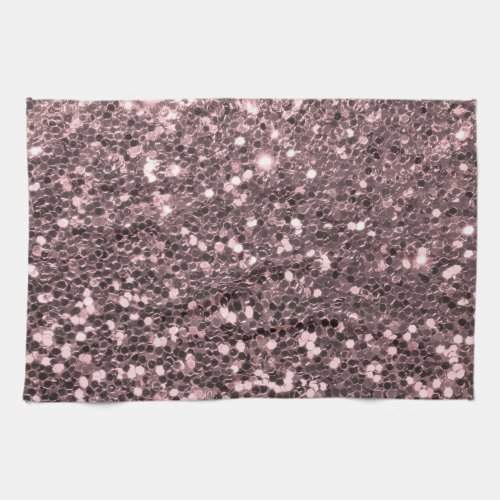 Rose Gold Faux Glitter Sparkles Towel