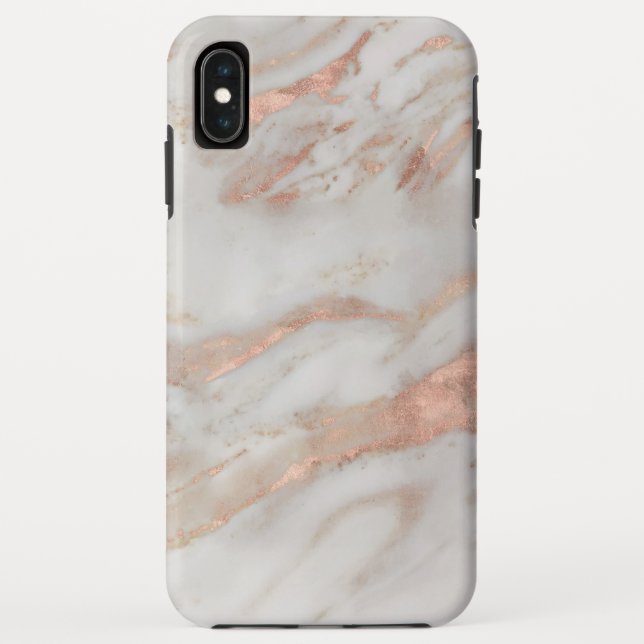 Rose-gold faux marble texture Case-Mate iPhone case (Back)
