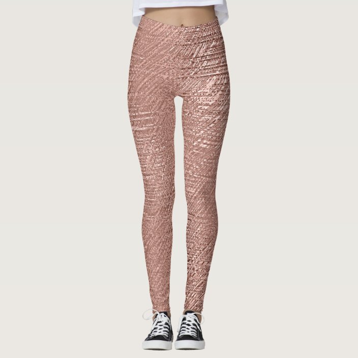 nike rose gold metallic leggings