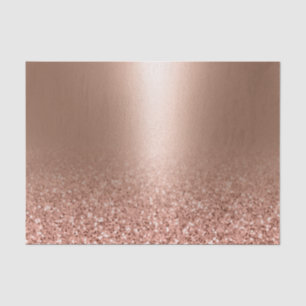 Rose Gold Faux Pink Glitter Tissue Paper