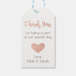 rose gold wedding favor