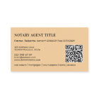 Rose Gold Feather Pen Logo N Notary QR Code