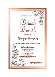 gold border bridal shower