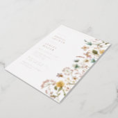Rose Gold Floral Bridal Shower Foil Invitation (Rotated)