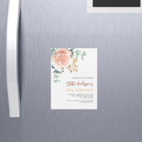 Rose gold floral greenery luxury birthday