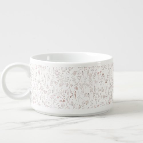 Rose Gold Floral Pattern Bowl